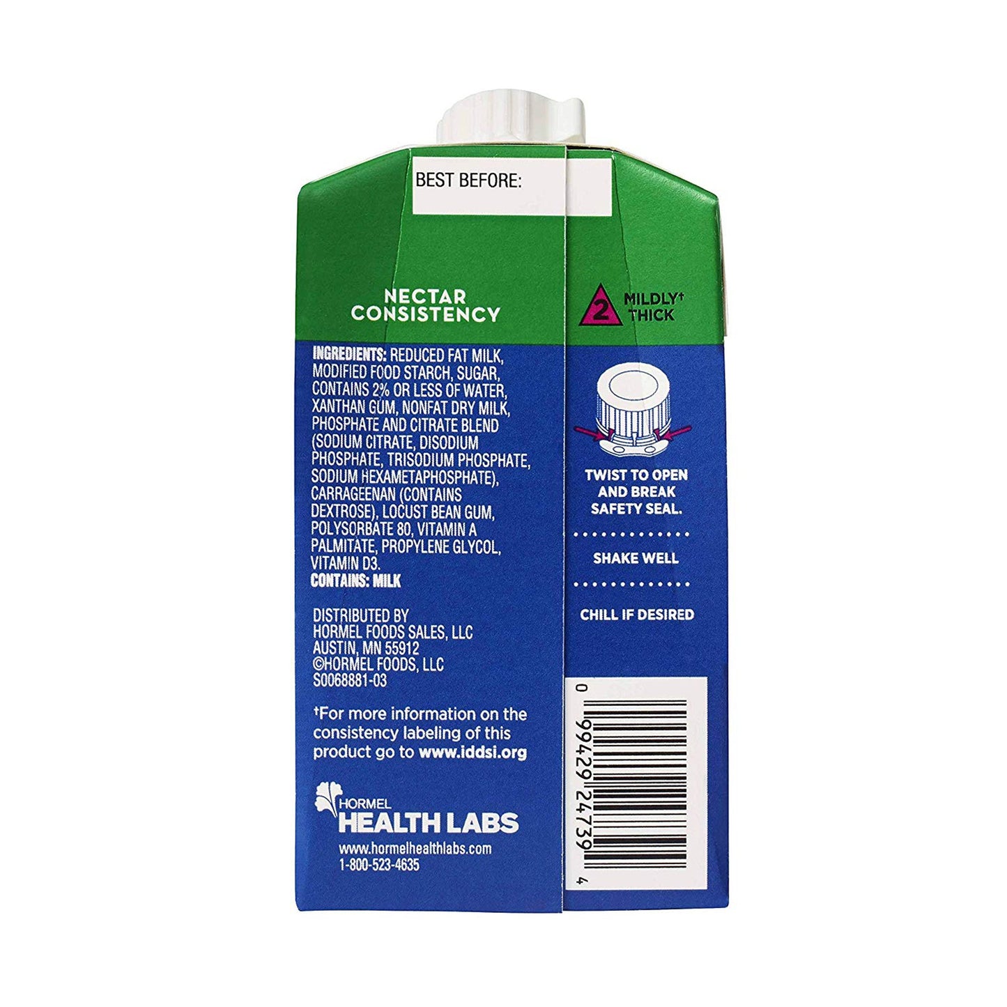 Thick & Easy® Dairy Thickened Beverage 8 oz. Carton Milk Flavor Liquid IDDSI Level 2 Mildly Thick (918995_EA)