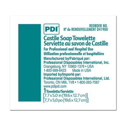 PDI® Castile Soap Towelette Individual Packet Scented 100 Count (120257_BX)