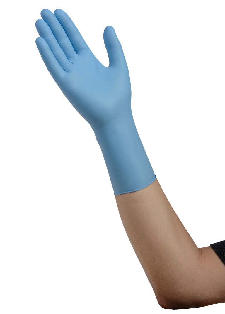 ESTEEM™ XP Exam Glove Large NonSterile Nitrile Extended Cuff Length Smooth Blue Chemo Tested (1090336_BX)