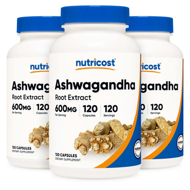 nutricost® Dietary Supplement Ashwagandha Root 600 mg Strength Capsule 120 Per Bottle (1270270_BT)