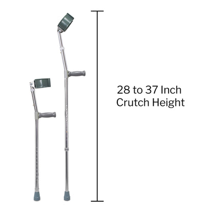 Mckesson Forearm Crutches Adult Steel Frame 300 lbs. Weight Capacity (1095260_BX)