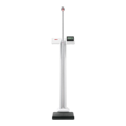 seca® 777 Physician Column Scale Digital Display 550 lbs. / 250 kg Capacity White Battery Operated (1180371_EA)