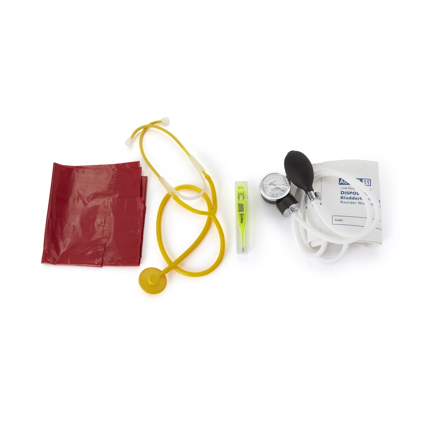 Hopkins® Single Patient Use MRSA Kit with thermometer 23 to 33 cm Adult Cuff Single Head Disposable Stethoscope Pocket Aneroid (786776_EA)