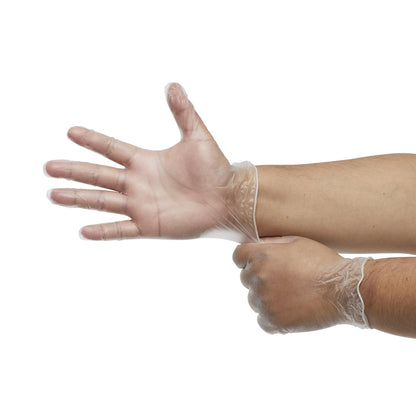 Derma Free™ Exam Glove Large NonSterile Vinyl Standard Cuff Length Smooth Clear Not Rated (816891_BX)