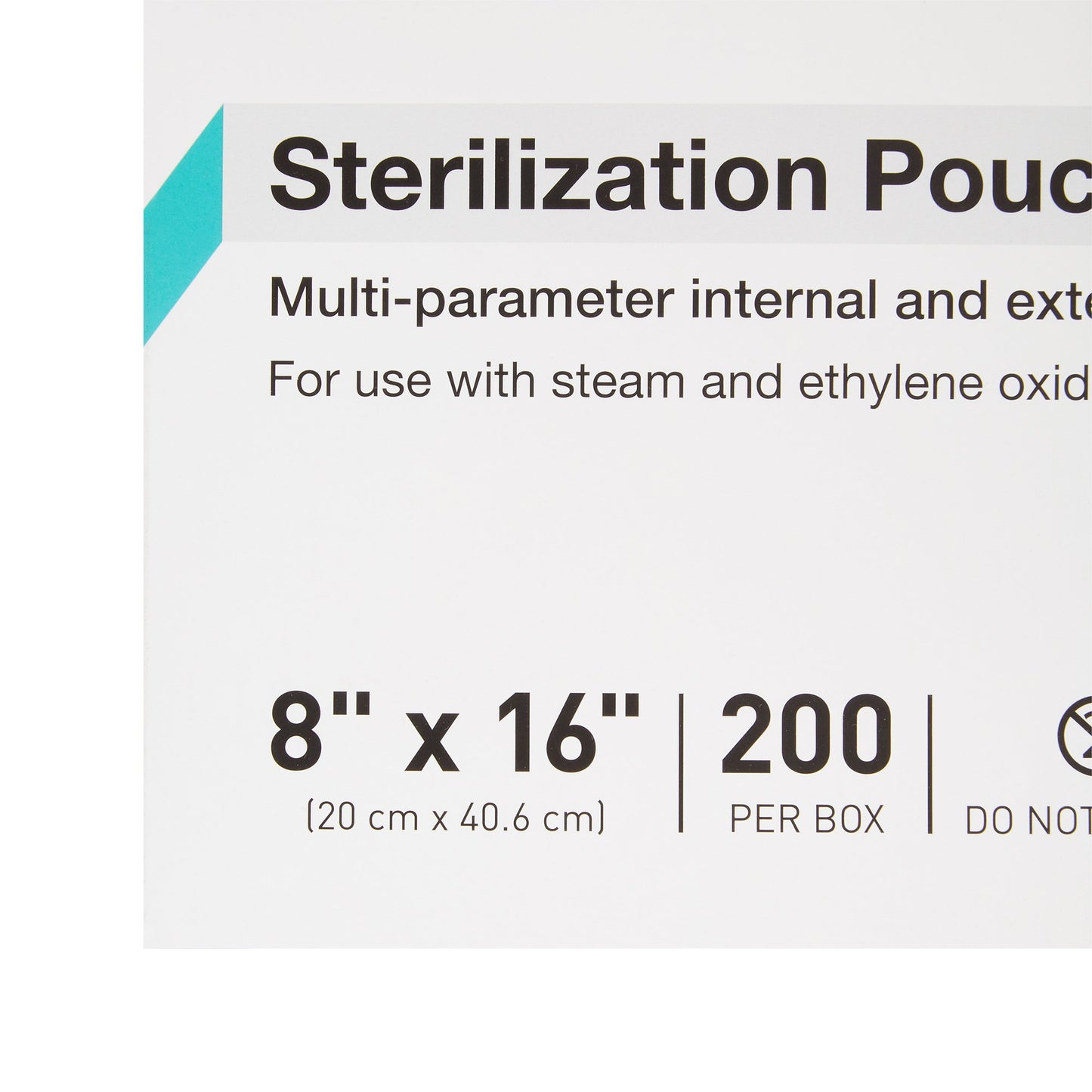 McKesson Argent™ Sure-Check® Sterilization Pouch Ethylene Oxide (EO) Gas / Steam 8 X 16 Inch Transparent / Blue Self Seal Paper / Film (527135_BX)