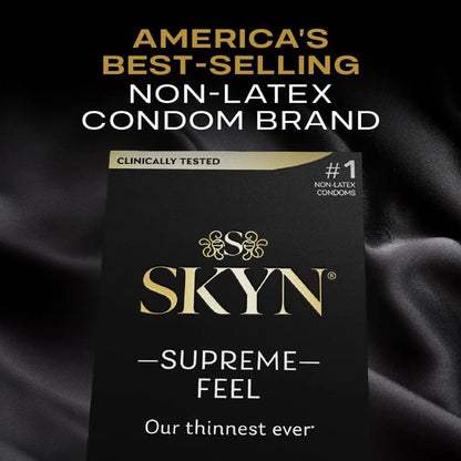 SKYN® Supreme Condom Lubricated One Size Fits Most 30 Per Box (1256942_BX)