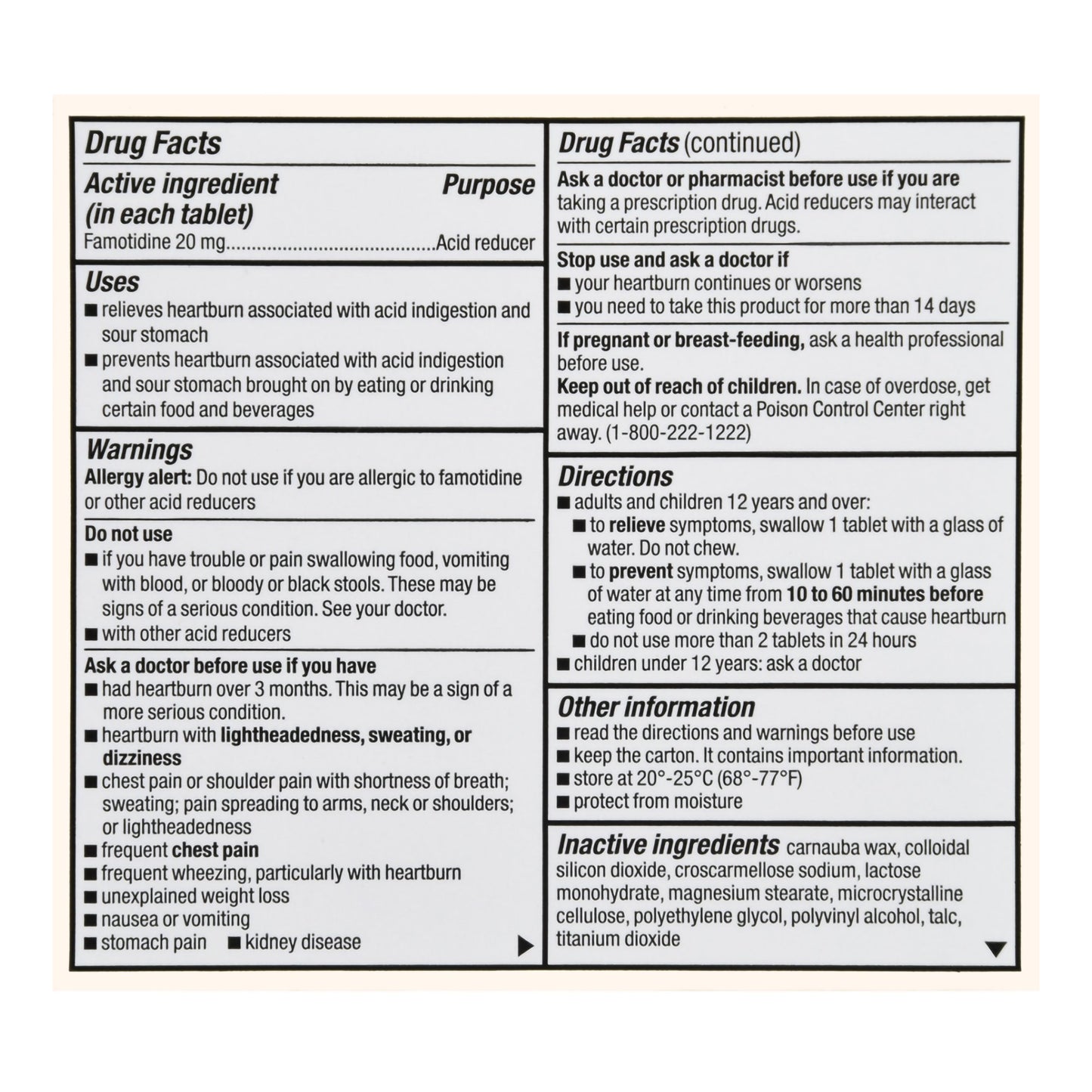 Foster & Thrive™ Antacid 20 mg Strength Tablet 25 per Box (1239004_BX)