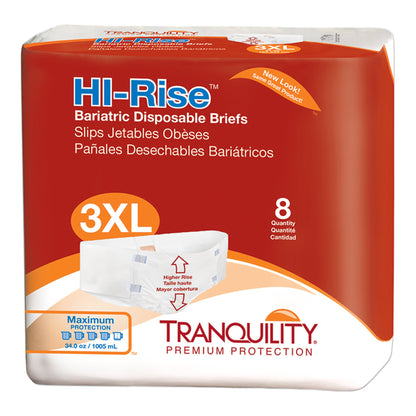 Tranquility® HI-Rise™ Bariatric Unisex Adult Incontinence Brief 3X-Large Disposable Heavy Absorbency (722309_BG)