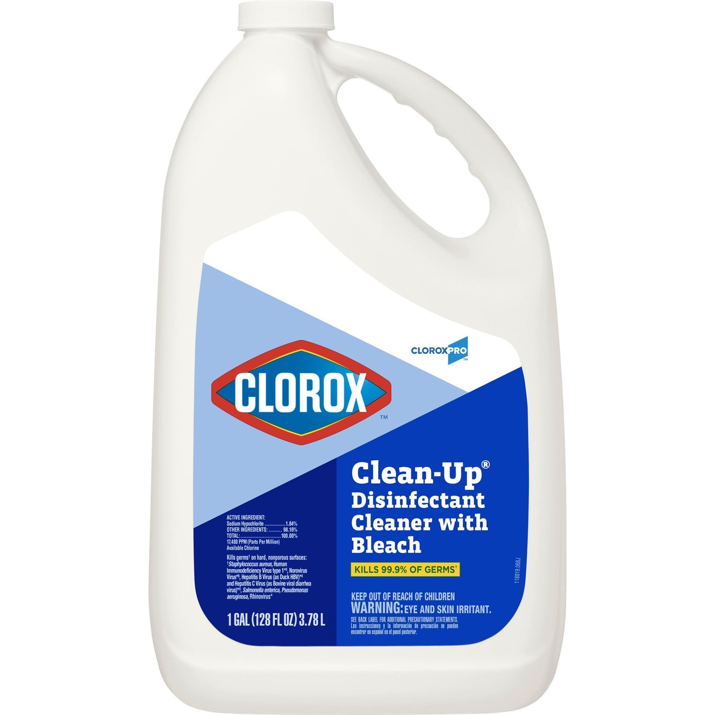 CloroxPro™ Clorox® Clean-Up® with Bleach Surface Disinfectant Cleaner Refill Manual Pour Liquid 1 gal. Jug Chlorine Scent NonSterile (898752_CS)