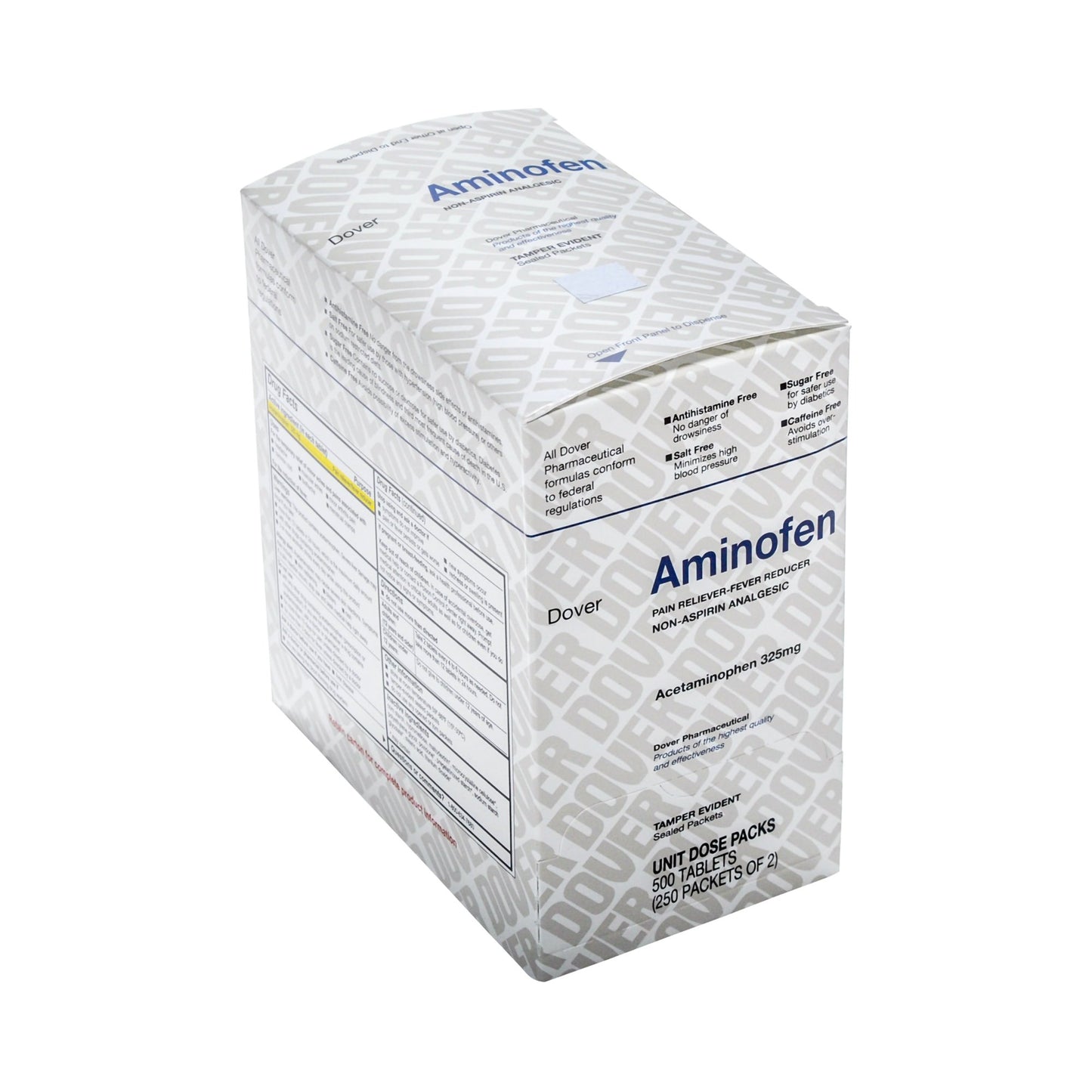 Aminofen Pain Relief 325 mg Strength Acetaminophen Unit Dose Tablet 250 per Box (853624_BX)