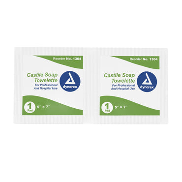 Dynarex® Castile Soap Towelette Individual Packet Scented 100 Count (689284_CS)