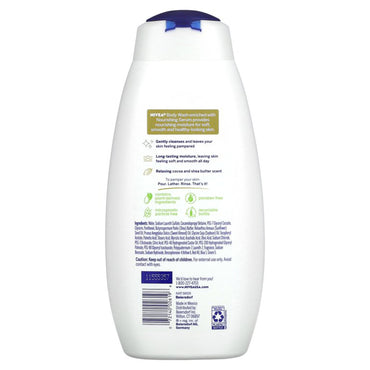Nivea® Pampering Body Wash with Nourishing Serum Body Wash Cream 20 oz. Bottle Cocoa / Shea Butter Scent (1231873_EA)