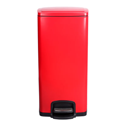 McKesson Trash Can 32 Quart / 8 gal. Red Metal Square (1223682_CS)
