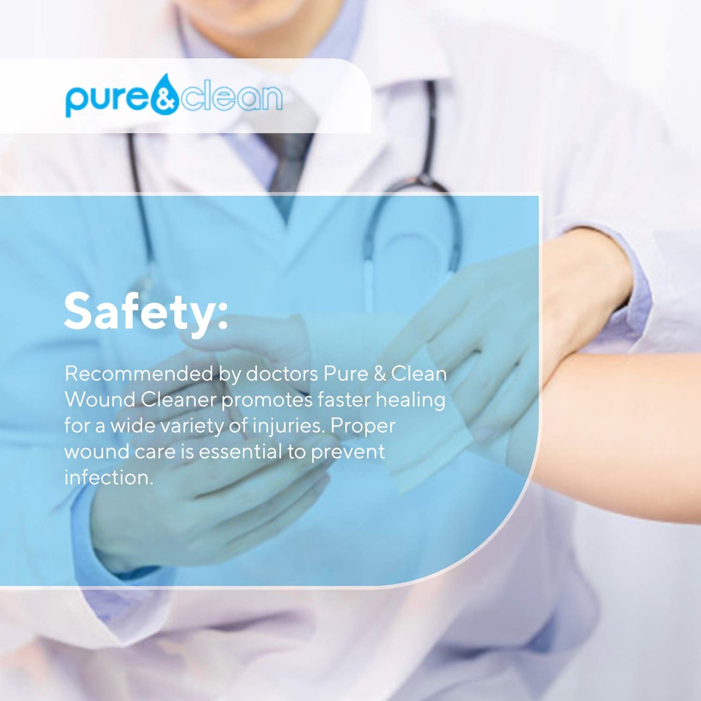 Pure&Clean® Wound Cleanser 8 oz. Spray Bottle NonSterile Antimicrobial (1046002_BX)