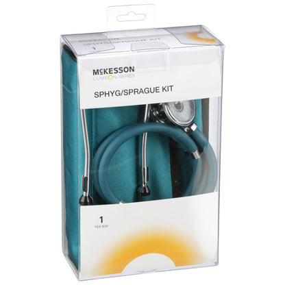 McKesson Brand Reusable Aneroid / Stethoscope Set 23 to 33 cm Adult Cuff Dual Head Sprague Stethoscope Pocket Aneroid (803195_BX)