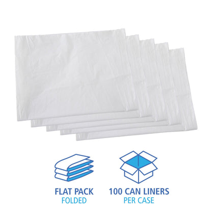 Boardwalk® Trash Bag 60 gal. White LLDPE 0.70 mil 38 X 58 Inch Star Seal Bottom Flat Pack (1190907_CS)