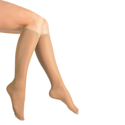 Loving Comfort® Compression Stocking Knee High Large Beige Closed Toe (696816_PR)