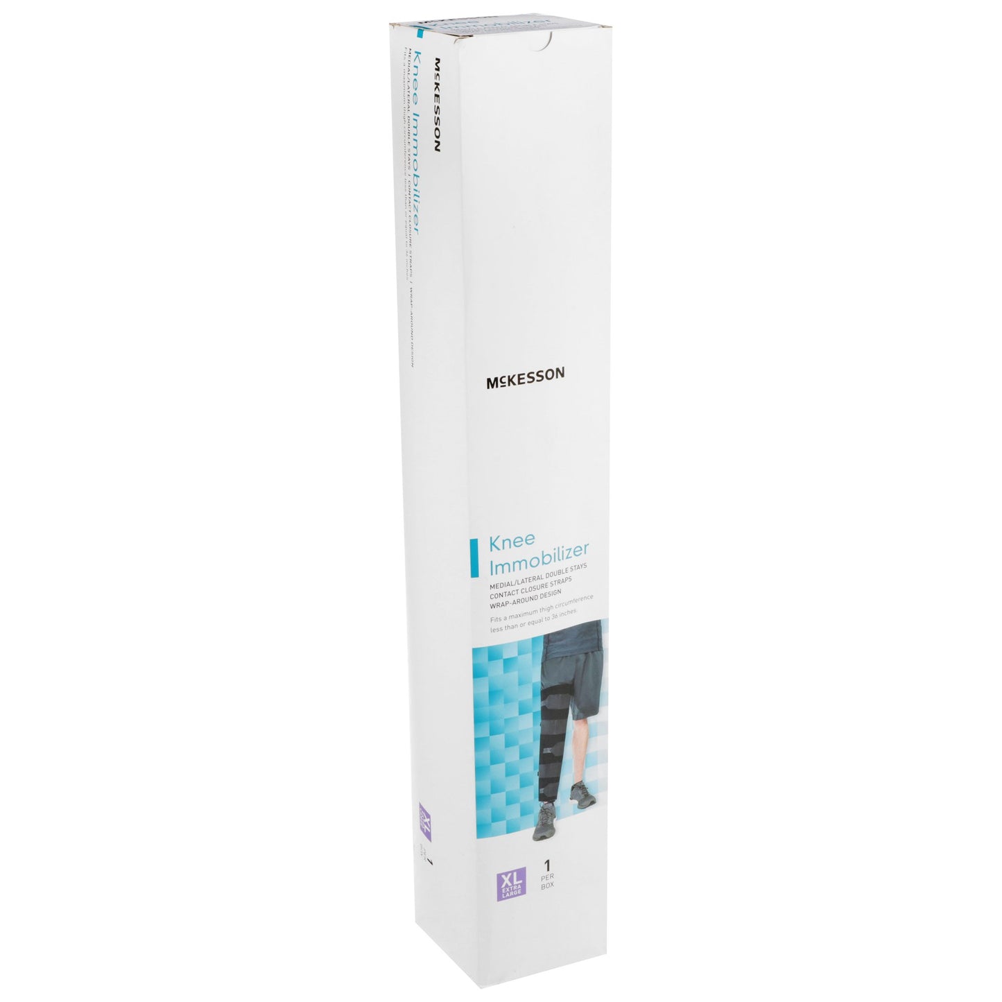 McKesson Knee Immobilizer X-Large Up to 36 Inch Thigh Circumference 24 Inch Length Left or Right Knee (1159097_EA)