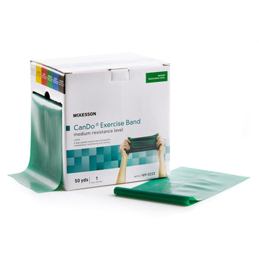 McKesson CanDo® Exercise Resistance Band Green 5 Inch X 50 Yard Medium Resistance (1073308_EA)