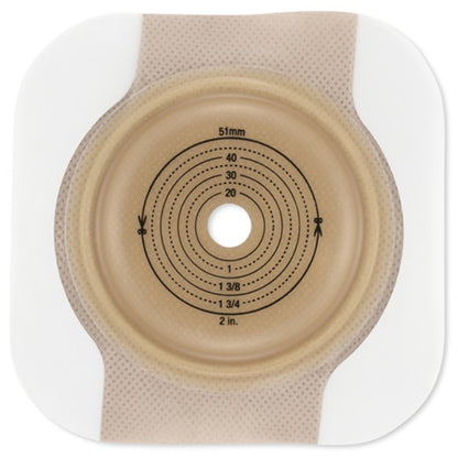 New Image™ CeraPlus™ Ostomy Barrier Trim to Fit, Extended Wear Adhesive Tape Borders 57 mm Flange Red Code System Up to 1-1/2 Inch Opening (1158424_EA)