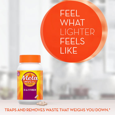 Metamucil® Fiber Supplement Capsule 160 per Bottle 0.52 Gram Strength Potassium / Psyllium Husk (852694_BT)
