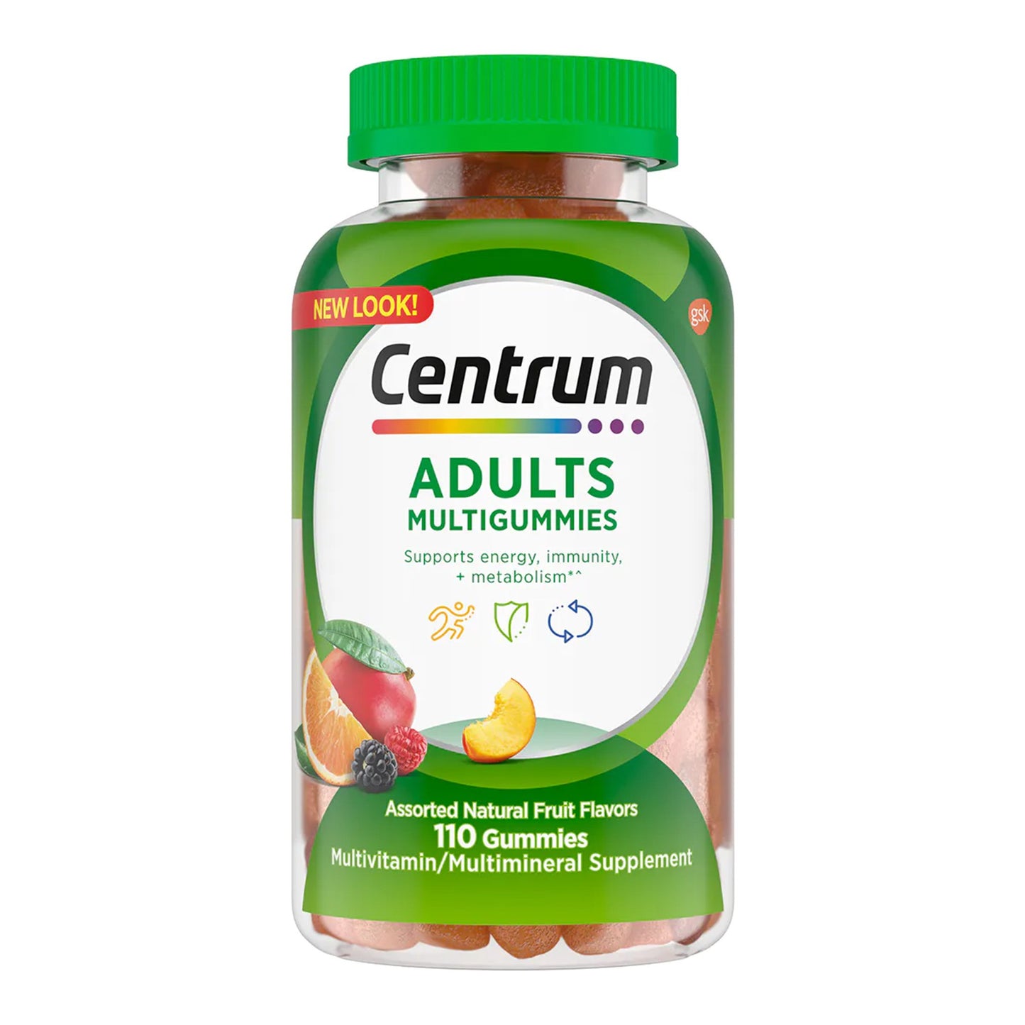 Centrum® Multivitamin Supplement Gummy 110 per Bottle Fruit Flavor (1230537_BT)