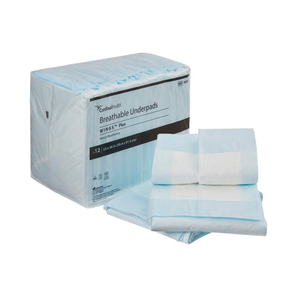 Wings™ Breathable Plus Disposable Underpad 23 X 36 Inch Fluff / Polymer Heavy Absorbency (239551_CS)