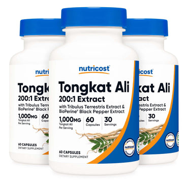 nutricost® Dietary Supplement Tongkat 1,000 mg Strength Capsule 60 Per Bottle (1270265_BT)