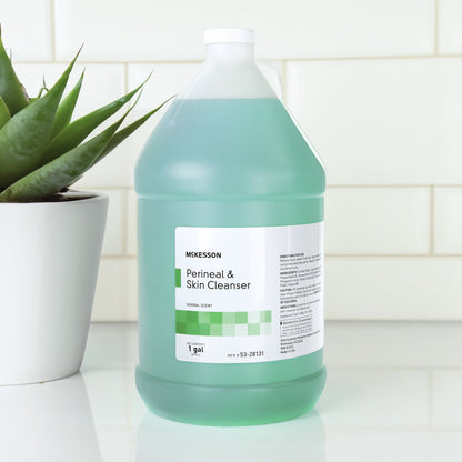 McKesson Rinse-Free Perineal Wash Liquid 1 gal. Jug Herbal Scent (579394_GL)