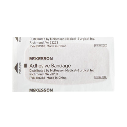 McKesson Adhesive Strip 2 X 4 Inch Fabric Rectangle Tan Sterile (514534_BX)