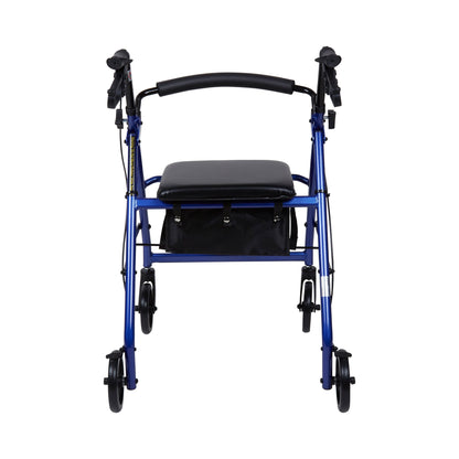 McKesson 4 Wheel Rollator Blue Adjustable Height / Folding Aluminum Frame (1065264_EA)