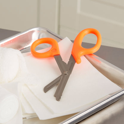 McKesson Medicut™ Trauma Shears Orange 7-1/4 Inch Length Medical Grade Stainless Steel NonSterile Finger Ring Handle Blunt Tip / Blunt Tip (1089414_EA)