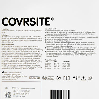 Covrsite Composite Dressing 6 X 6 Inch Square NonSterile Film Backing (350591_CS)