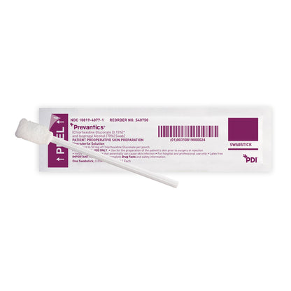 Prevantics® Impregnated Swabstick 3.15% / 70% Strength CHG (Chlorhexidine Gluconate) / Isopropyl Alcohol Individual Packet NonSterile (532825_BX)