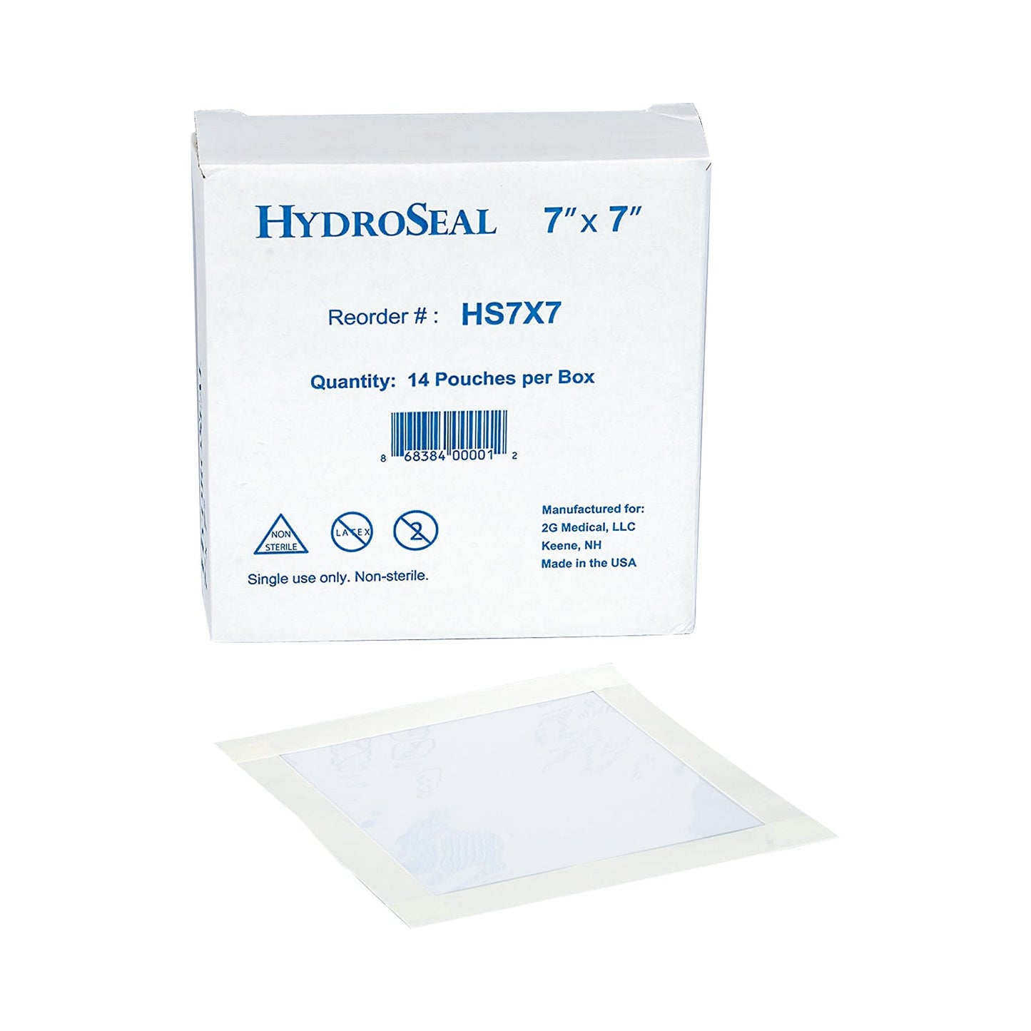HydroSeal IV Site Barrier Protector 7 X 7 Inch Square NonSterile (1136591_PK)