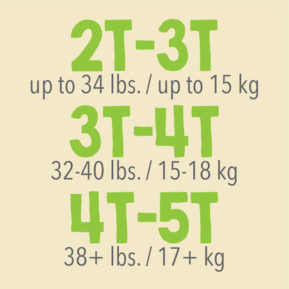 Cutie Pants® Unisex Toddler Training Pants Pull On with Tear Away Seams Size 4T to 5T Disposable Heavy Absorbency (810360_PK)