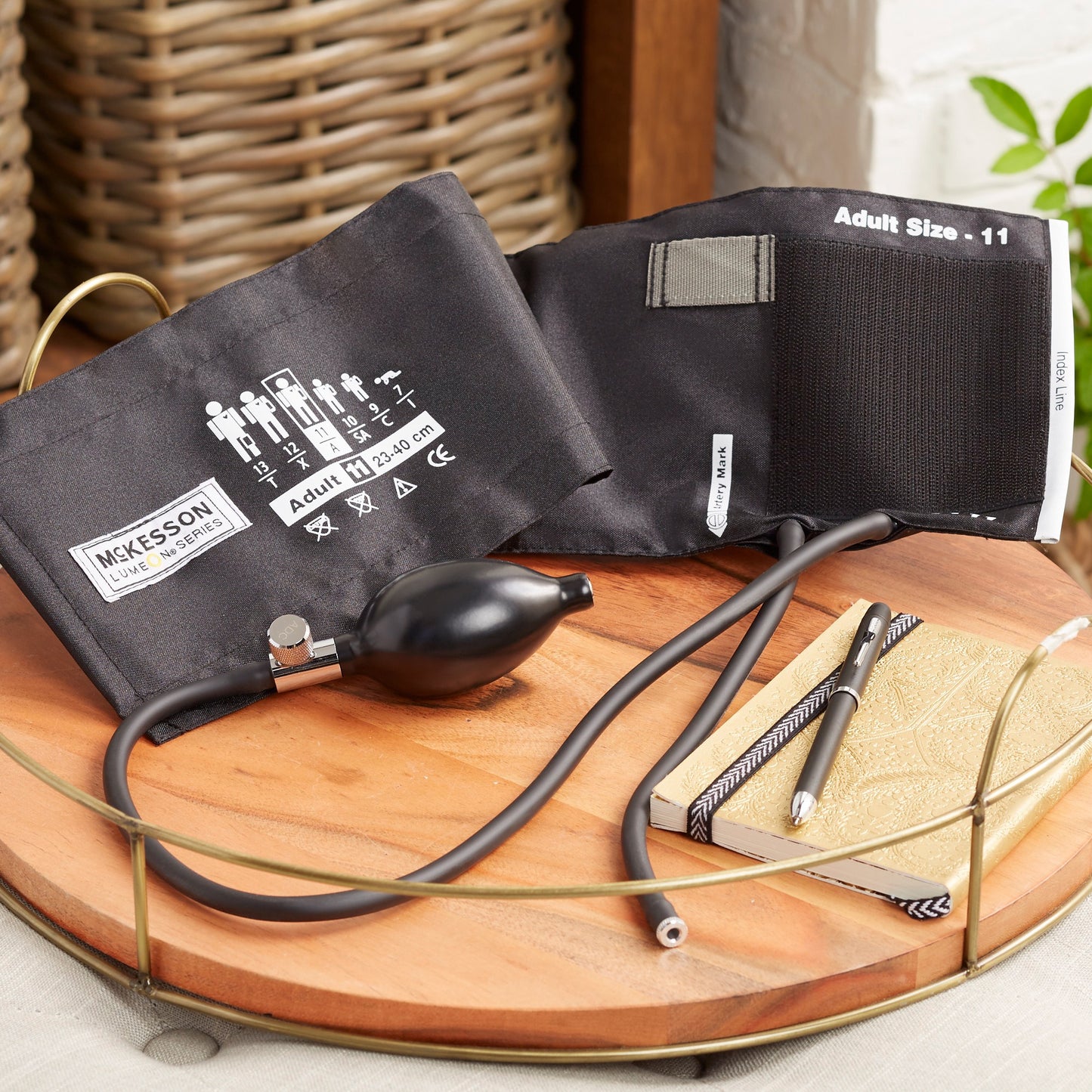McKesson LUMEON™ Reusable Blood Pressure Cuff and Bulb 23 to 40 cm Arm Nylon Cuff Adult Cuff (803206_BX)