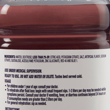 Pedialyte® Classic Oral Electrolyte Solution Grape Flavor 33.8 oz. Electrolyte (366834_CS)