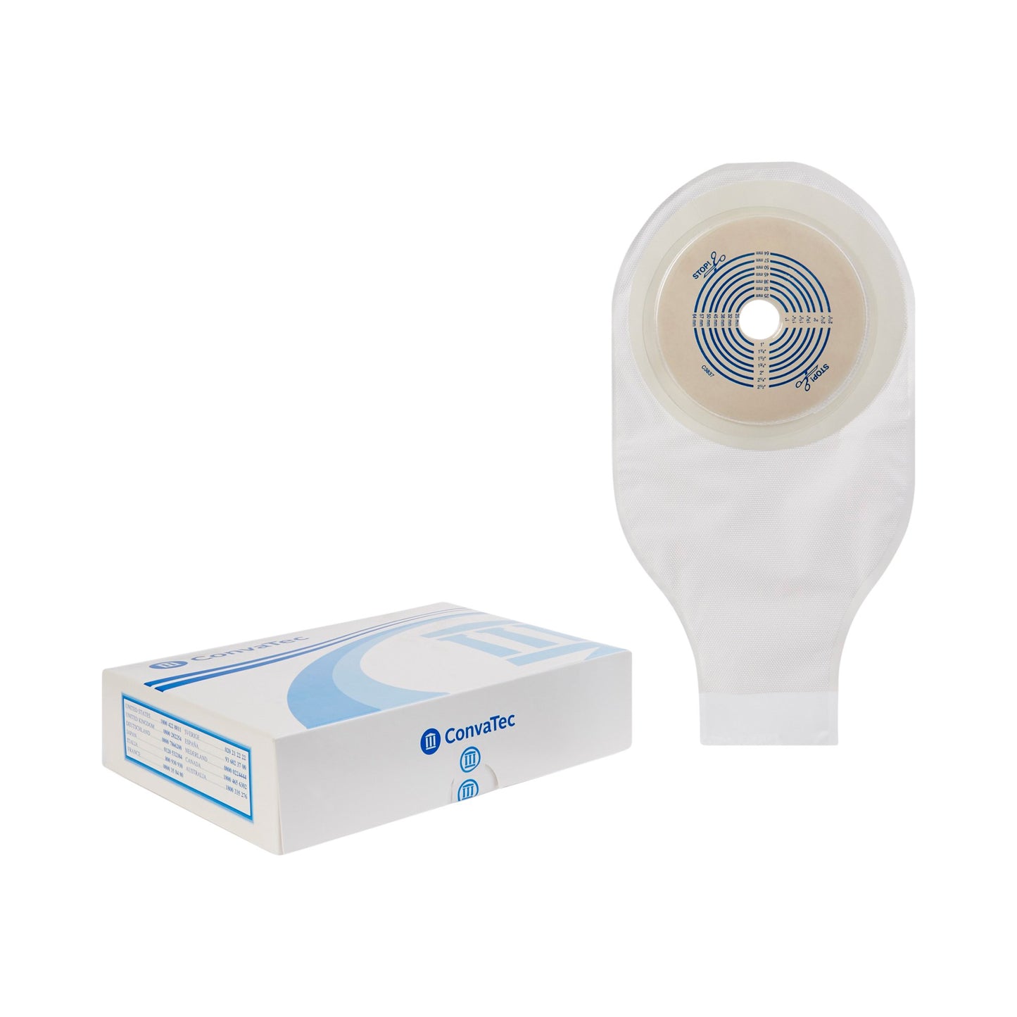 ActiveLife® Colostomy Pouch One-Piece System 12 Inch Length Flat, Trim To Fit 3/4 to 2-1/2 Inch Stoma Drainable (149320_BX)