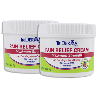 TriDerma MD® Topical Pain Relief 4% - 1% Strength Lidocaine / Menthol Cream 4 oz. (906175_EA)