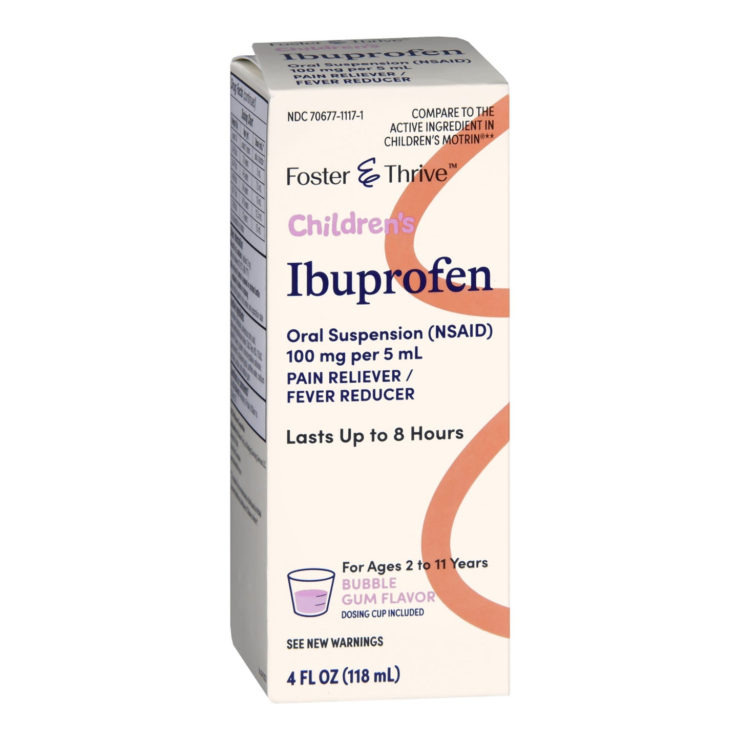 Foster & Thrive™ Children's Pain Relief 100 mg / 5 mL Strength Ibuprofen Oral Suspension 4 oz. (1238932_BT)
