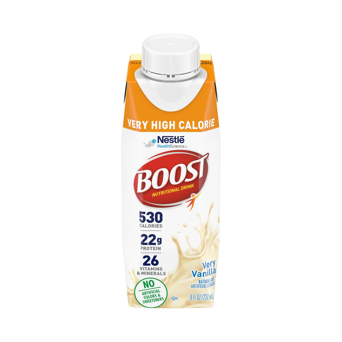 Boost® Very High Calorie Oral Supplement Very Vanilla Flavor Liquid 8 oz. Reclosable Carton (1178522_CS)