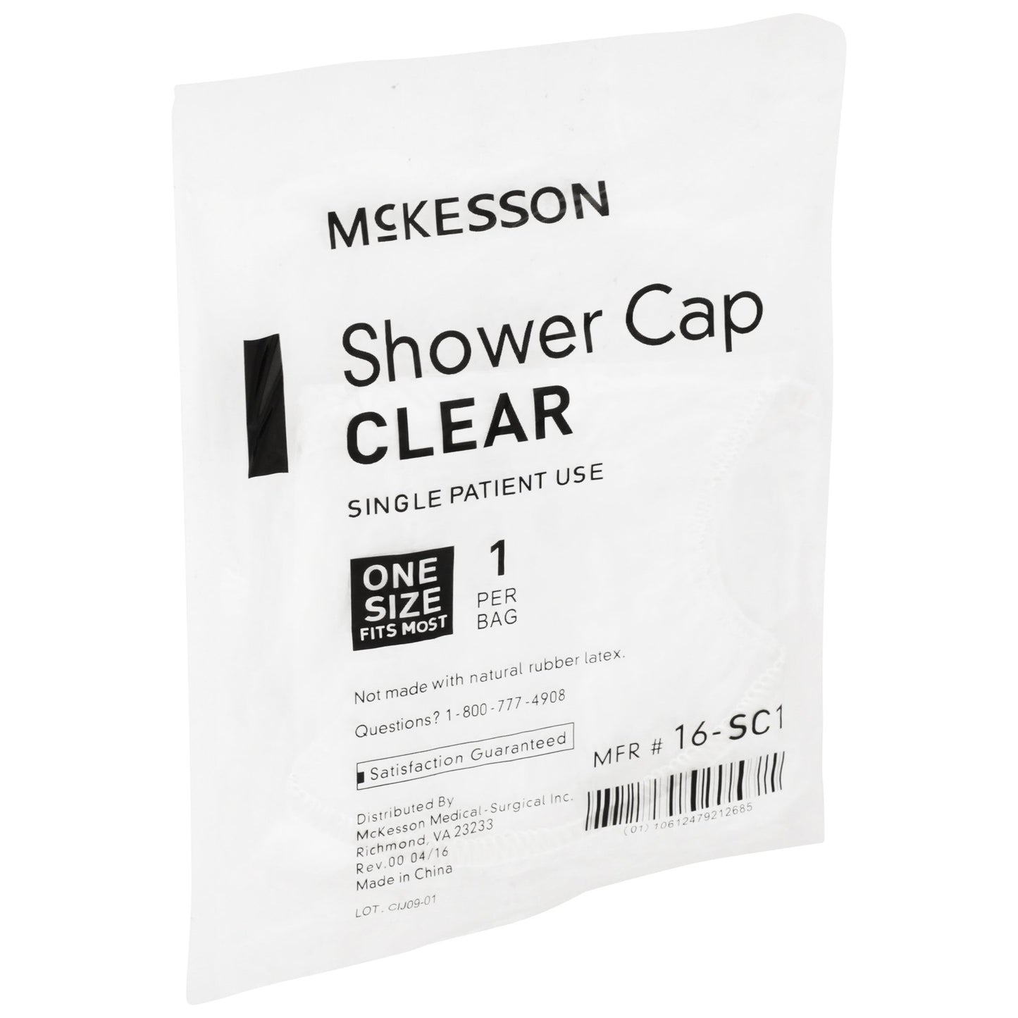 McKesson Shower Cap One Size Fits Most Clear (477081_BX)