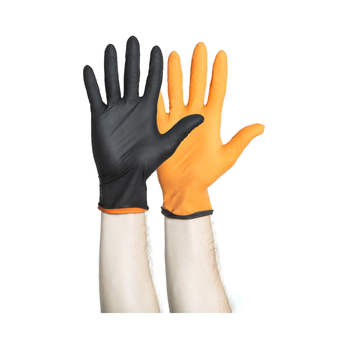 Black-Fire* Exam Glove Medium NonSterile Nitrile Standard Cuff Length Textured Fingertips Black / Orange Fentanyl Tested (1018793_BX)