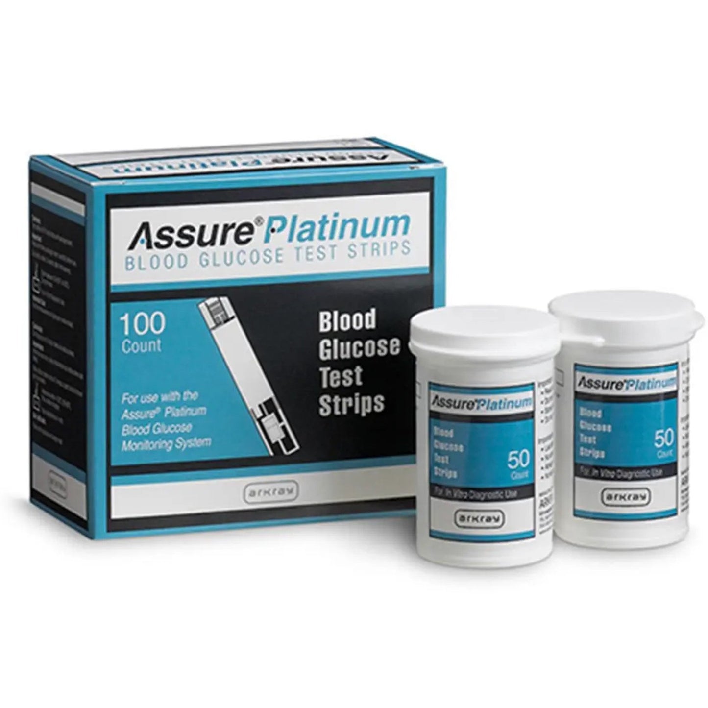 Assure® Platinum Blood Glucose Test Strips 100 Strips per Pack (718283_CS)