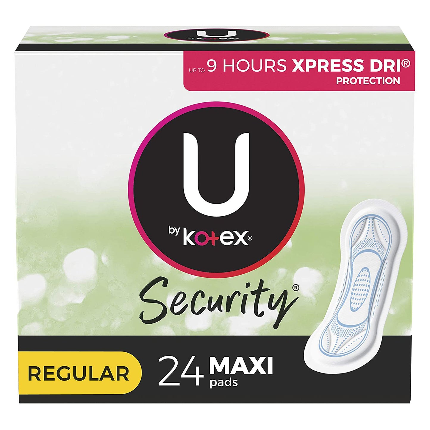 U by Kotex® Security® Feminine Pad Maxi Regular Absorbency (1094706_BG)