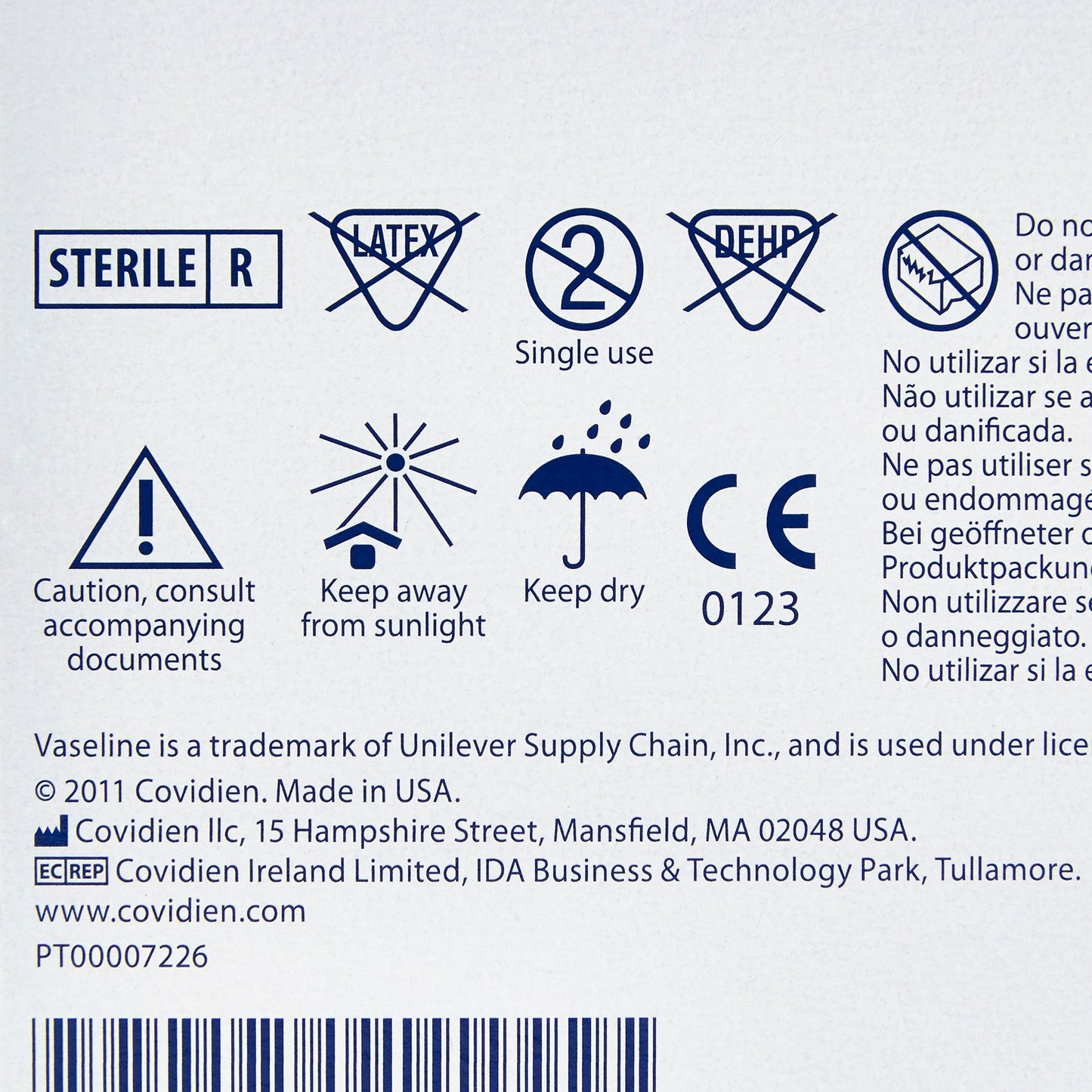 Vaseline® Petrolatum Impregnated Dressing Strip 1 X 8 Inch Sterile (167694_BX)