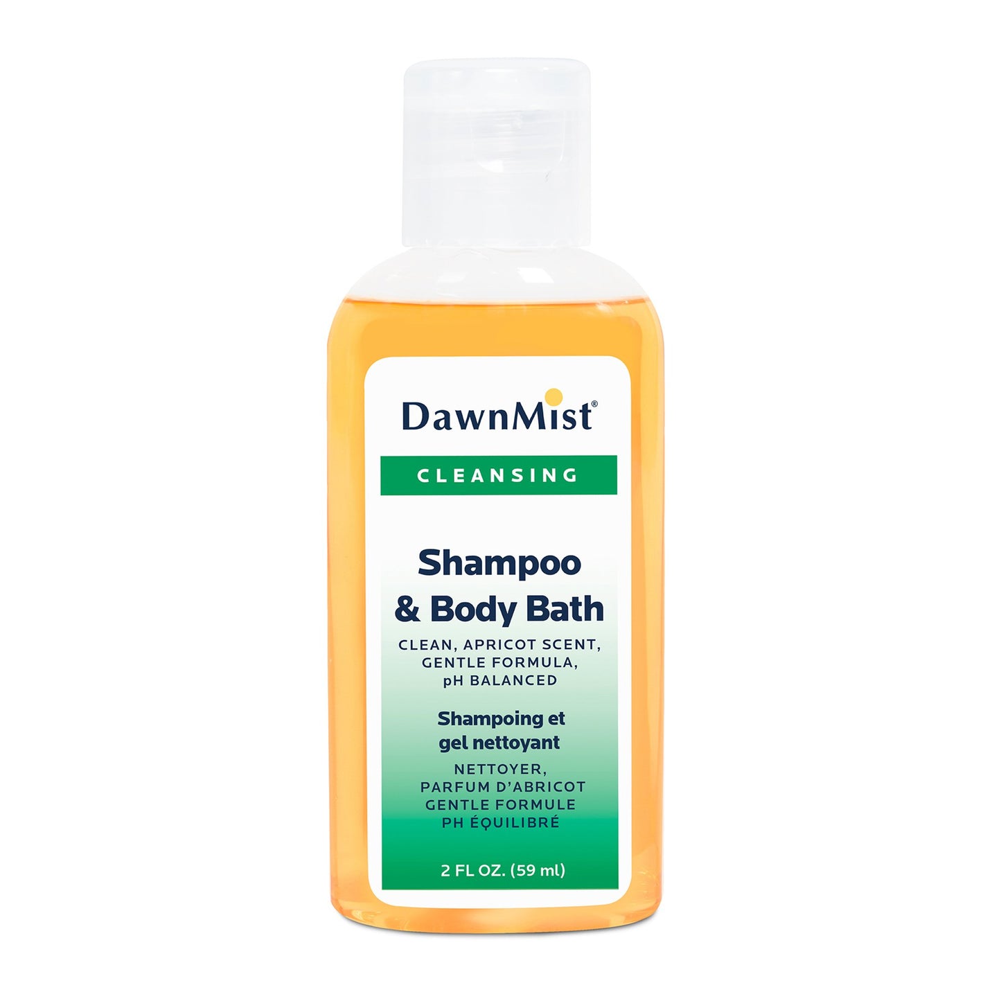 DawnMist® Shampoo and Body Wash 2 oz. Flip Top Bottle Apricot Scent (327503_EA)