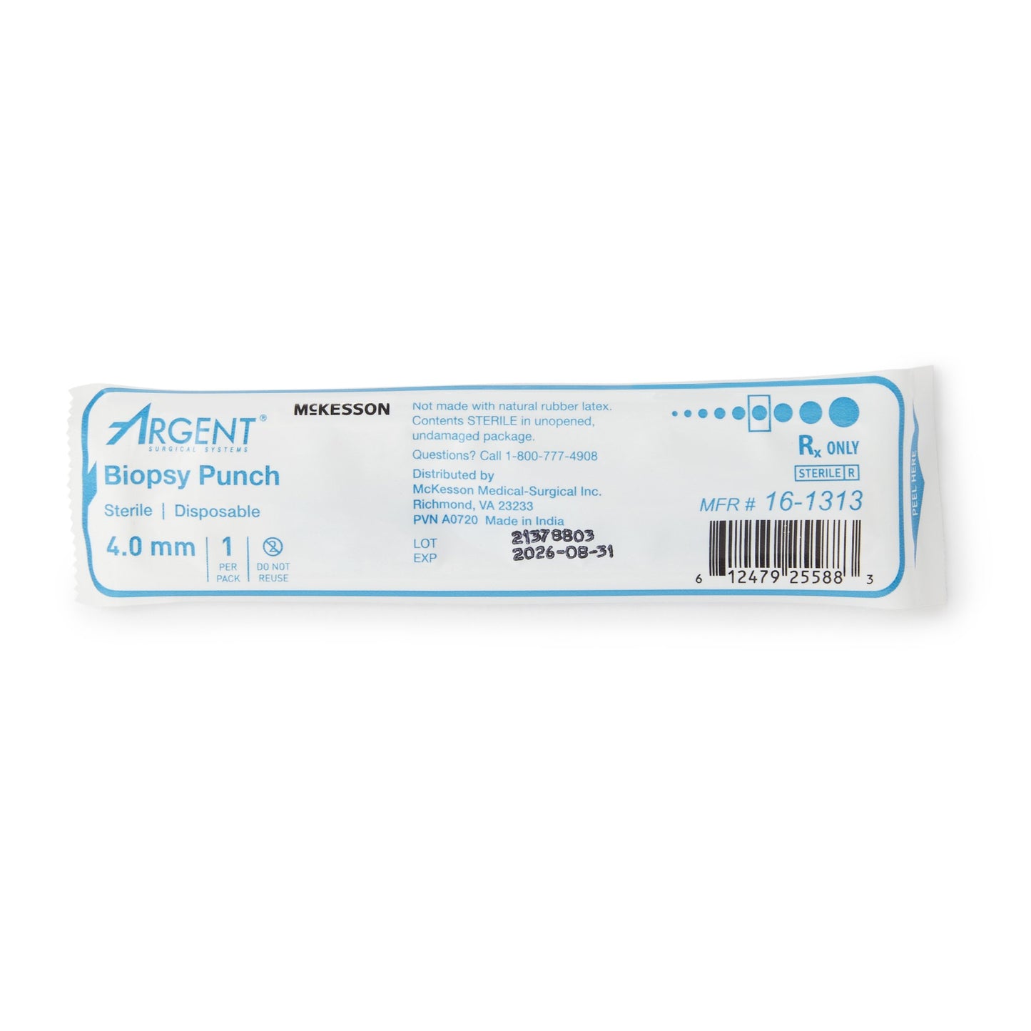 McKesson Argent™ Biopsy Punch Dermal 4 mm (1175174_CS)