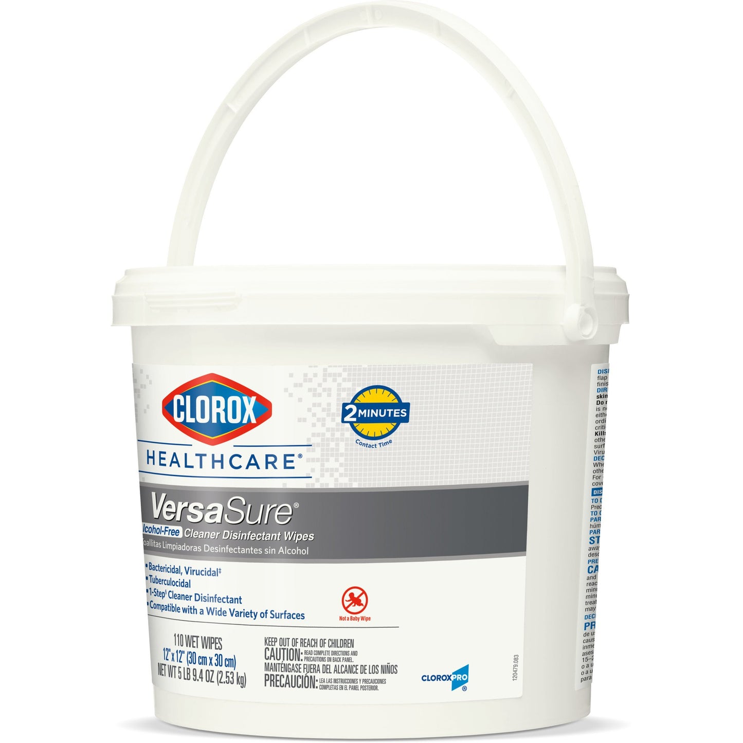 Clorox Healthcare® VersaSure™ Premoistened Quaternary Based Manual Pull Wipe 110 Count Pail Scented NonSterile (1110730_CT)